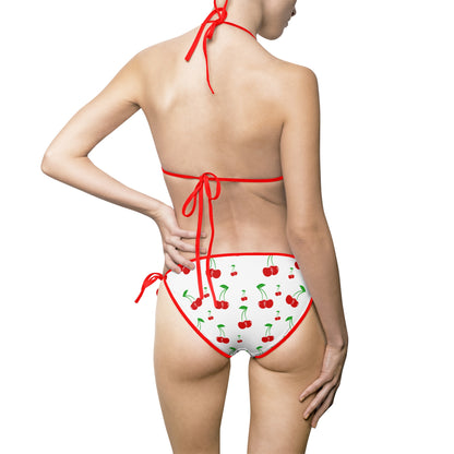 Cherry Print Women's Bikini Swimsuit - Cute Summer Swimwear