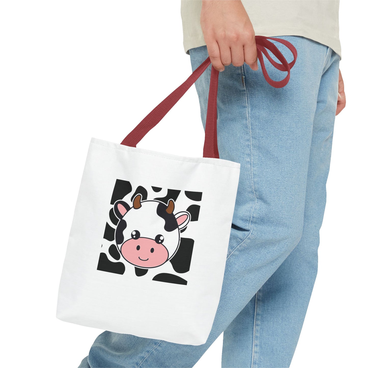 Cow Print Tote Bag - Moo-Ving and Grooving Design