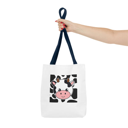 Cow Print Tote Bag - Moo-Ving and Grooving Design